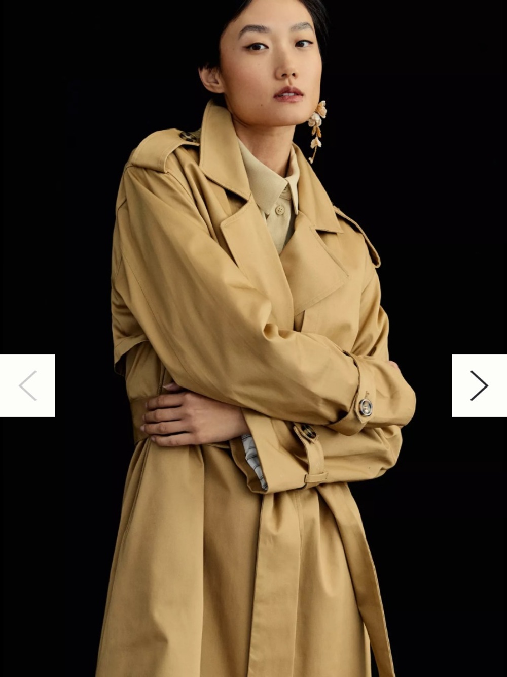 Favorite Daughter Classic Trench Coat in Tan, Size S